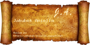 Jakubek Aniella névjegykártya